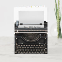 100e verjaardag Retro Typewriter