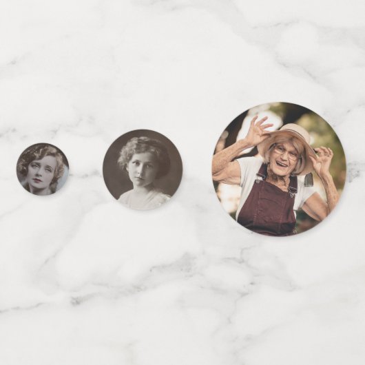 100e verjaardag Roos Gold Cake Photo Confetti (Achterkanten)