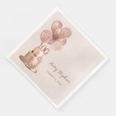 100e verjaardag Roos Gold Cake Servet (Hoek)