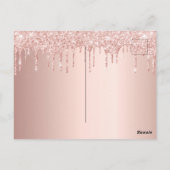 100e verjaardag roos goud glitter behalve de datum briefkaart (Achterkant)