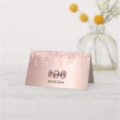 100e verjaardag roos goud glitter roze glazuur plaatskaartje (Voorkant)