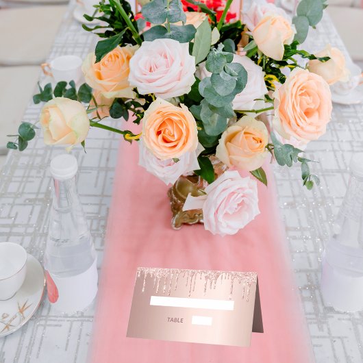 100e verjaardag roos goud glitter roze glazuur plaatskaartje