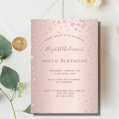 100e verjaardag roos gouden diamant sprinkle kaart