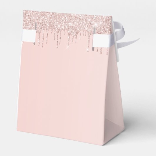 100e Verjaardag roos gouden roze druppels dank u Bedankdoosjes (Achterkant)