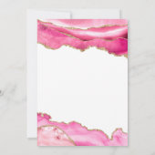 100e verjaardag Roze Agate Marble Kaart (Achterkant)