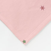 100e verjaardag roze fleece deken (Hoek)