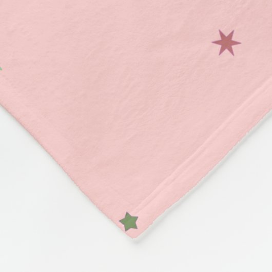 100e verjaardag roze fleece deken (Hoek)