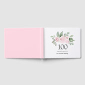 100e verjaardag Roze Rose Floral Gastenboek (Volledig)