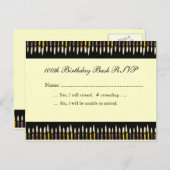 100e verjaardag RSVP-kaart Uitnodiging Briefkaart (Voorkant / Achterkant)