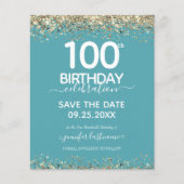 100e verjaardag Save the Date Budget Invitation (Voorkant)