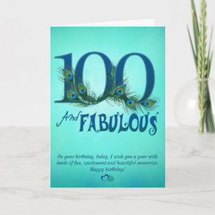 100e verjaardag sjabloon Kaarten