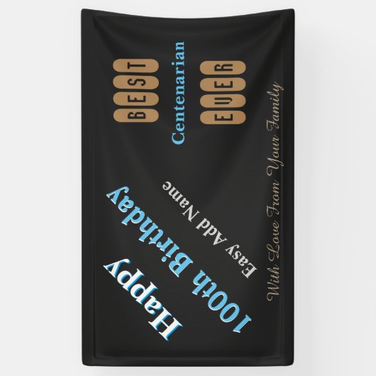 100e verjaardag spandoek (Verticaal)