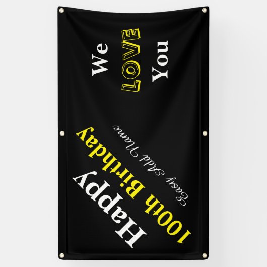100e verjaardag spandoek (Verticaal)