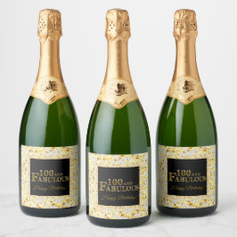 100e verjaardag sparkling wijnetiket