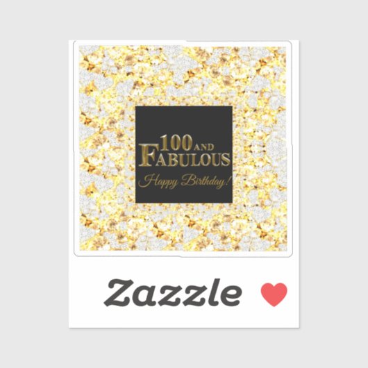 100e verjaardag sticker (Vel)