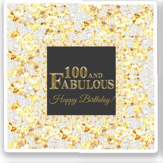 100e verjaardag sticker (Voorkant)