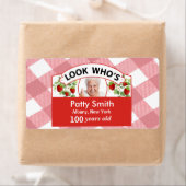 100e verjaardag stickerlabels - eenvoudig aan te p etiket (Insitu)
