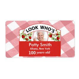 100e verjaardag stickerlabels - eenvoudig aan te p etiket