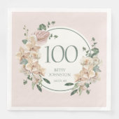 100e verjaardag tropische storm servet (Voorkant)