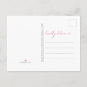 100e verjaardag Tropische Waterverf Roze Floral Uitnodiging Briefkaart (Achterkant)