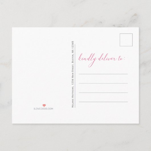 100e verjaardag Tropische Waterverf Roze Floral Uitnodiging Briefkaart (Achterkant)