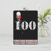 100e verjaardag uitnodiging (Staand voorkant)