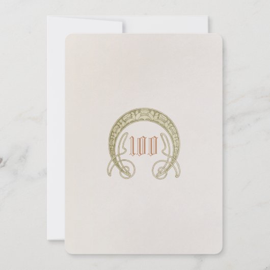 100e verjaardag Uitnodiging Art Nieuw bij Mucha (Achterkant)