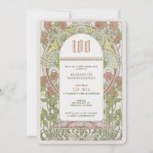 100e verjaardag Uitnodiging Art Nieuw bij Mucha (Voorkant)