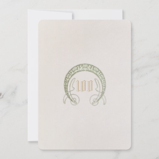 100e verjaardag Uitnodiging Art Nieuw bij Mucha (Achterkant)