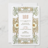 100e verjaardag Uitnodiging Art Nieuw bij Mucha (Voorkant)