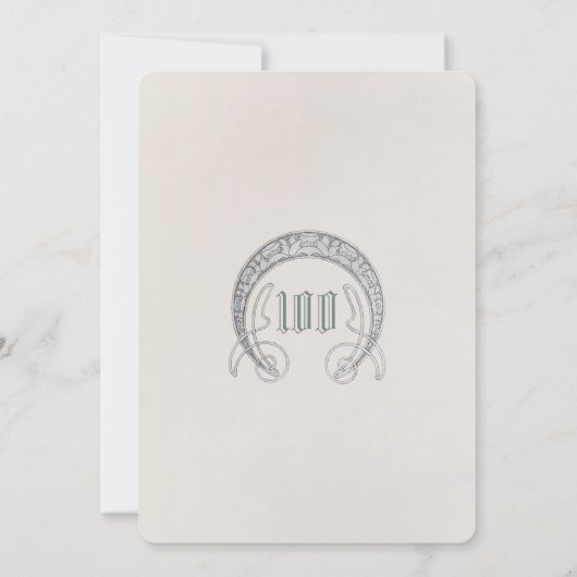 100e verjaardag Uitnodiging Art Nieuw bij Mucha (Achterkant)