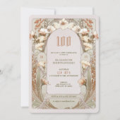 100e verjaardag Uitnodiging Art Nieuw bij Mucha (Voorkant)