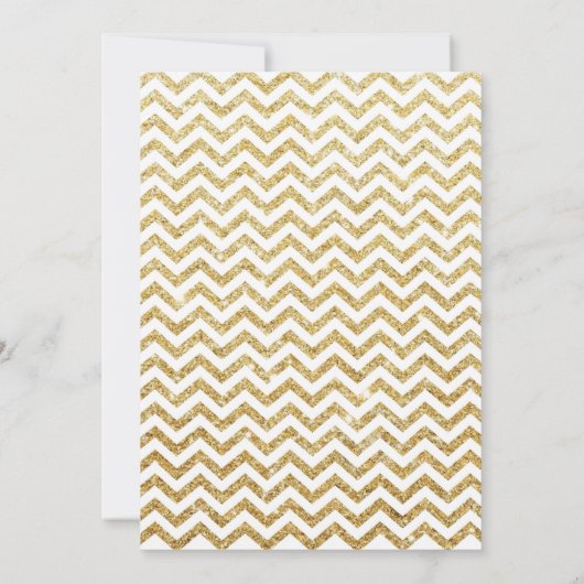 100e verjaardag uitnodiging Gold Glitter (Achterkant)