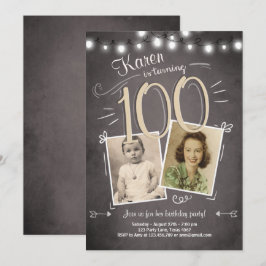 100e verjaardag Uitnodiging Vintage honderdste ver