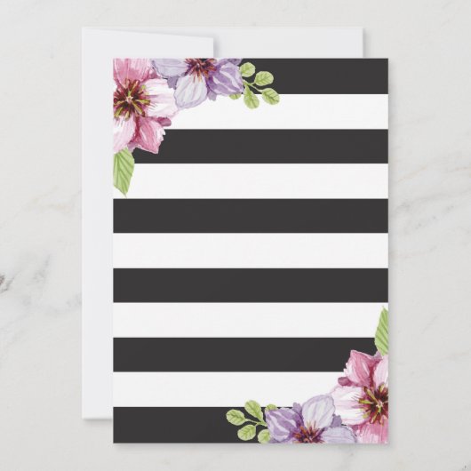 100e verjaardag uitnodiging vrouwen. Floral Gold B (Achterkant)