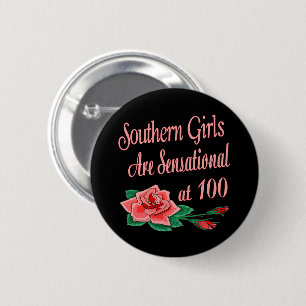 100e verjaardag van cadeautjes voor meisjes in het ronde button 5,7 cm