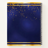 100e verjaardag van de 100 donkerblauwe gouden gas notitieboek (Achterkant)