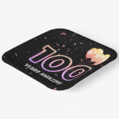 100e verjaardag van de ballonnen en Confetti Papieren Bordje (Gebogen)