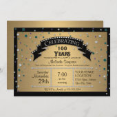 100e verjaardag van de Faux-Confetti Kaart (Voorkant / Achterkant)