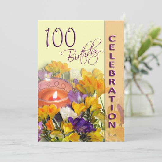 100e verjaardag van de feestdag kaart (Staand voorkant)