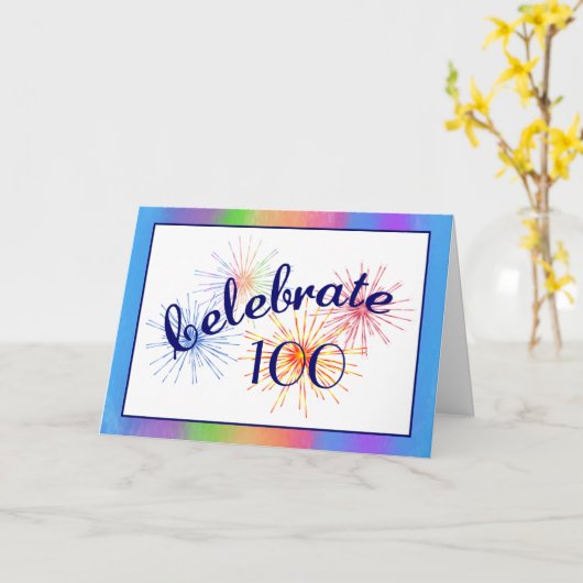 100e verjaardag van de geboorte kaart (Gele Bloem)