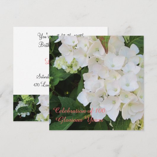 100e verjaardag van de geboorte kaart (Voorkant / Achterkant)