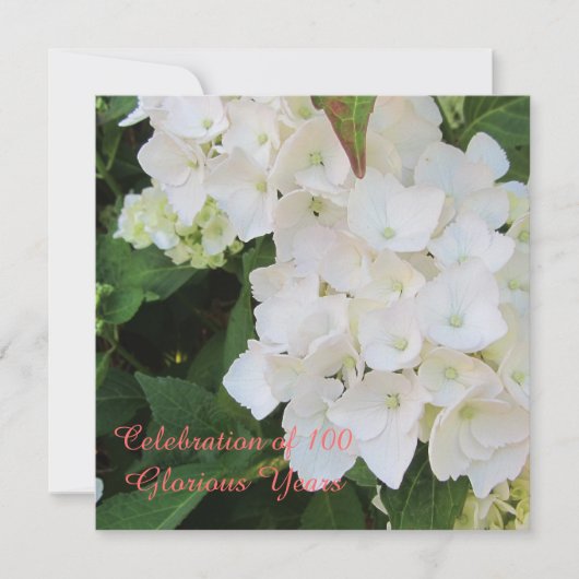 100e verjaardag van de geboorte kaart (Voorkant)