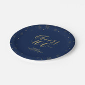 100e verjaardag van de gouden en zeemachtbrij papieren bordje (Gekanteld)