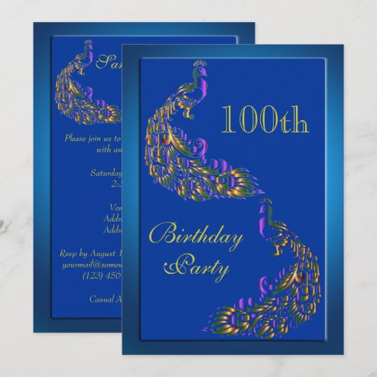 100e verjaardag van de kleurrijke regenboogvangers kaart (Voorkant / Achterkant)