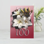 100e verjaardag van de uitnodiging van de Birthday (Staand voorkant)