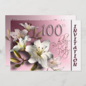 100e verjaardag van de uitnodiging van de Birthday (Voorkant / Achterkant)