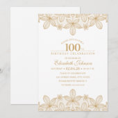 100e verjaardag van de unieke Golden Lace Kaart (Voorkant / Achterkant)