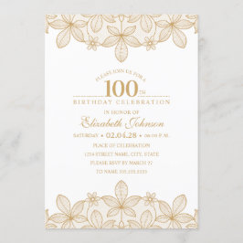 100e verjaardag van de unieke Golden Lace Kaart