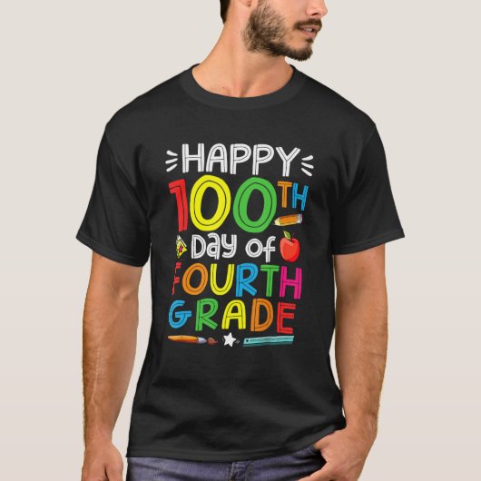100e verjaardag van de vierde klas van de school 1 t-shirt (Voorkant)